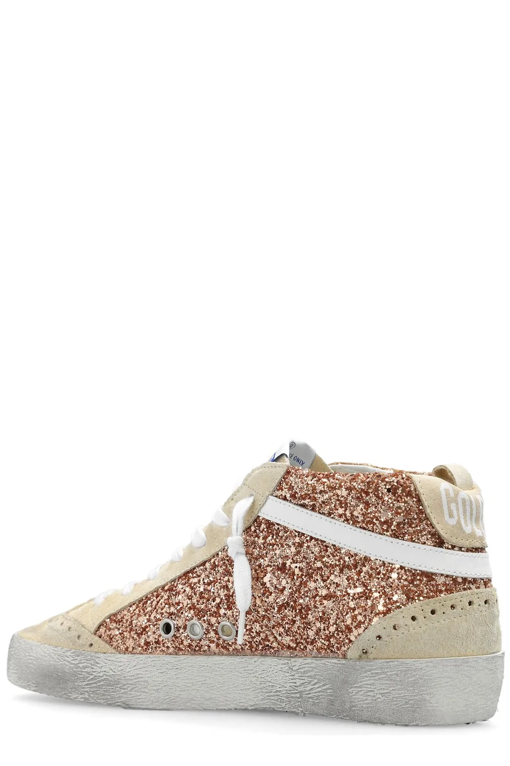 Mid Star High-Top Glittered Sneakers