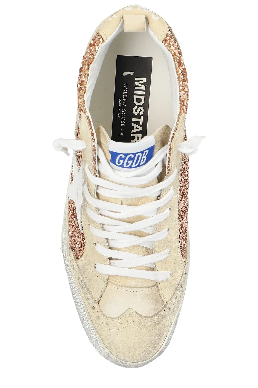 Mid Star High-Top Glittered Sneakers