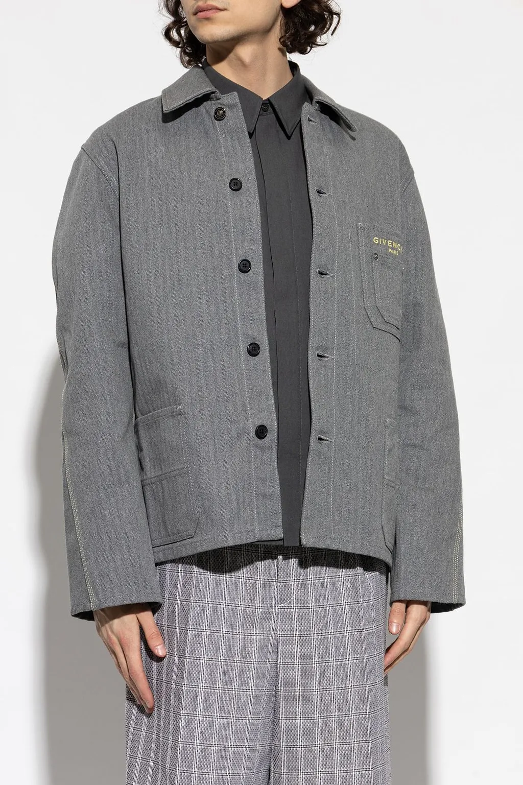 Givenchy Paris Logo Embroidered Denim Jacket