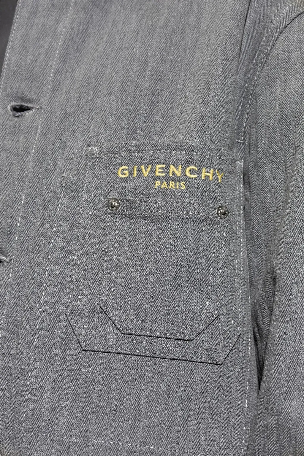 Givenchy Paris Logo Embroidered Denim Jacket