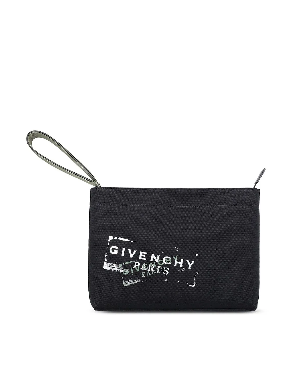 Givenchy Paris Logo Printed Zipped Pouch