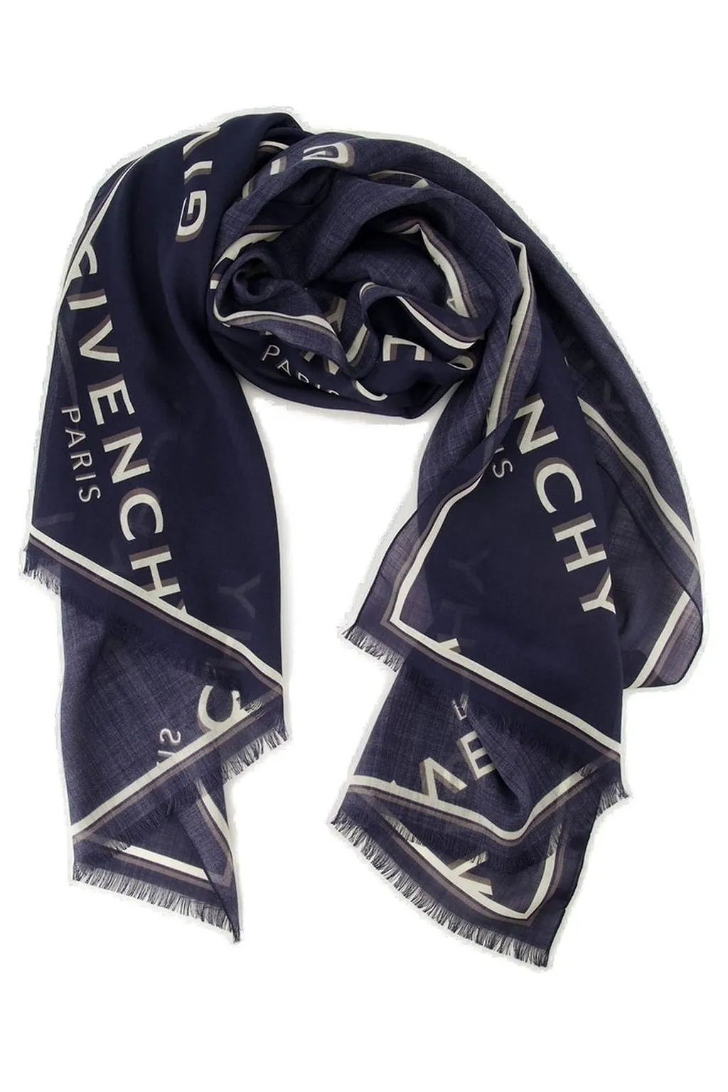 Givenchy Paris Shadow Signature Printed Scarf