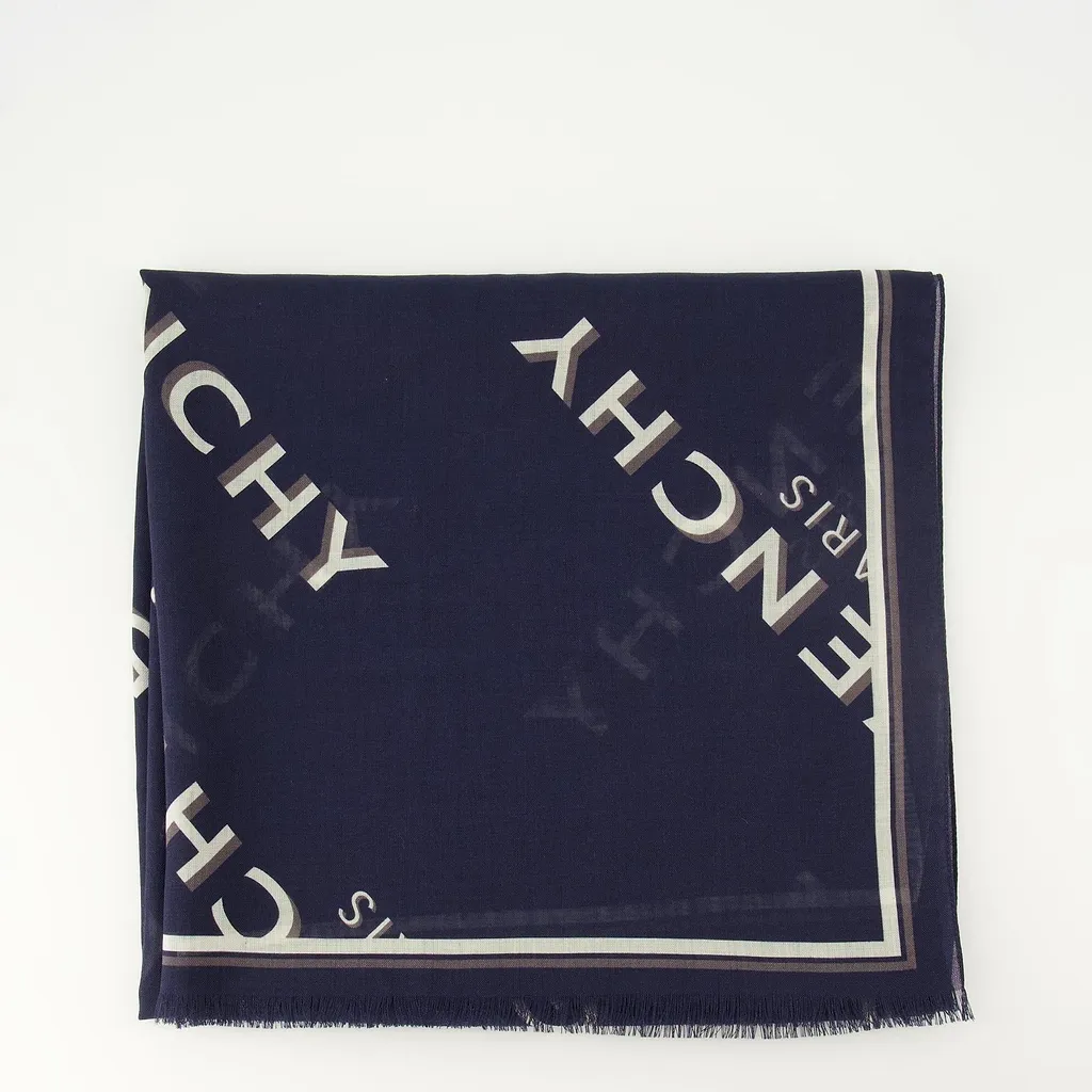 Givenchy Paris Shadow Signature Printed Scarf