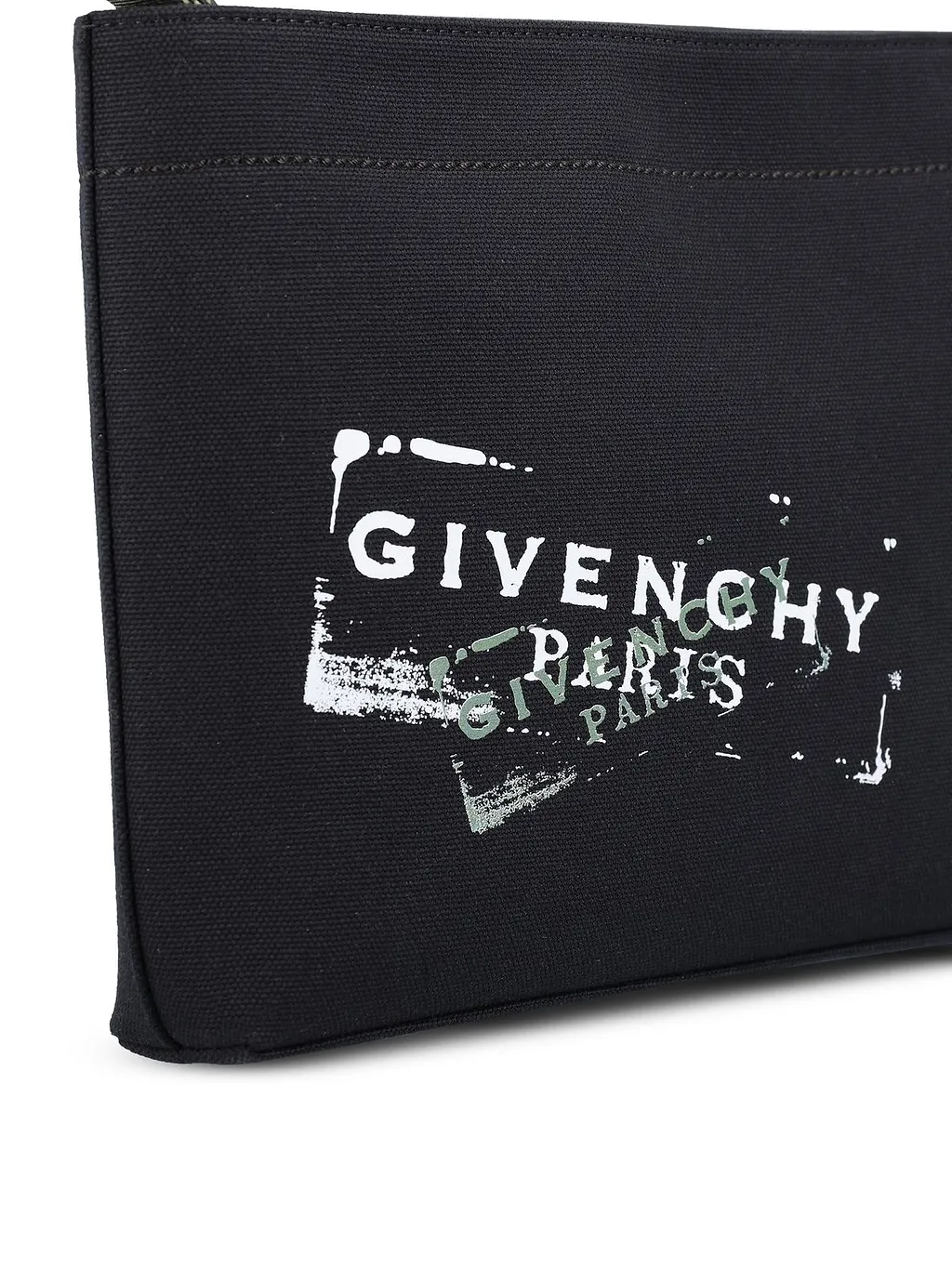 Givenchy Paris Logo Printed Zipped Pouch
