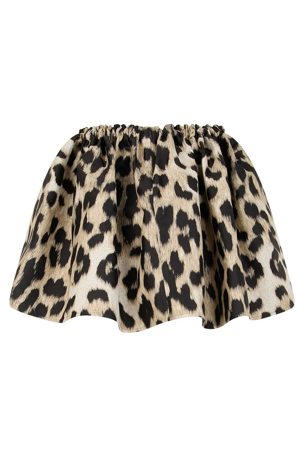 Pleated Leopard Print Skirt