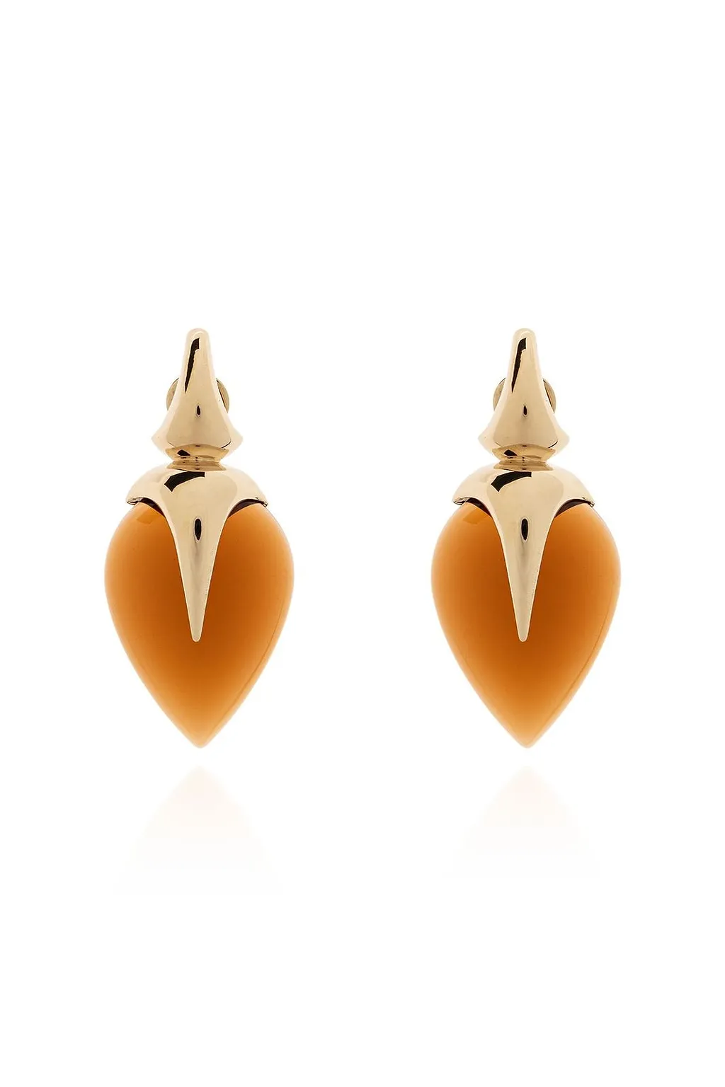Sculpted Heart Drop Earrings