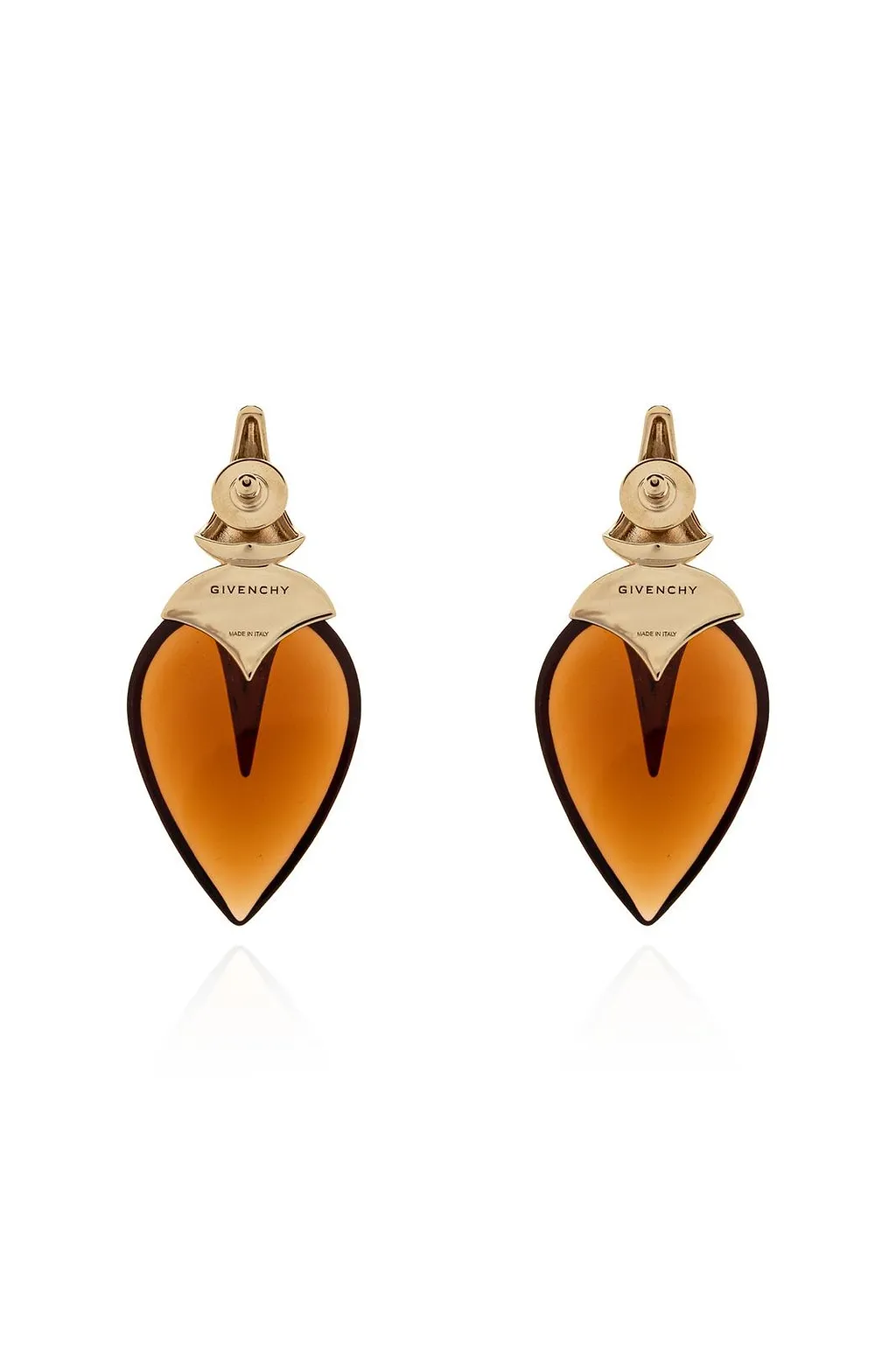 Sculpted Heart Drop Earrings