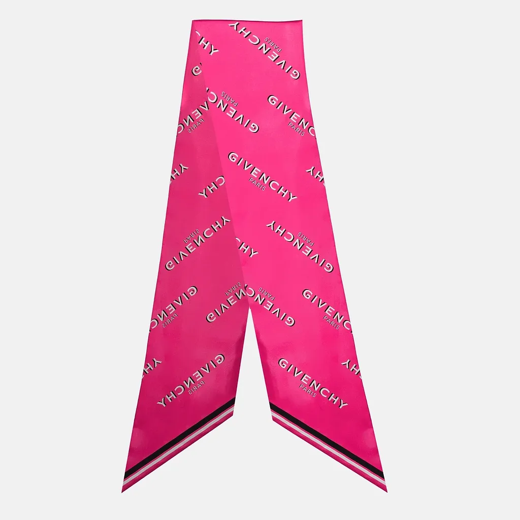 Givenchy Shadow Rose Logo Silk Scarf