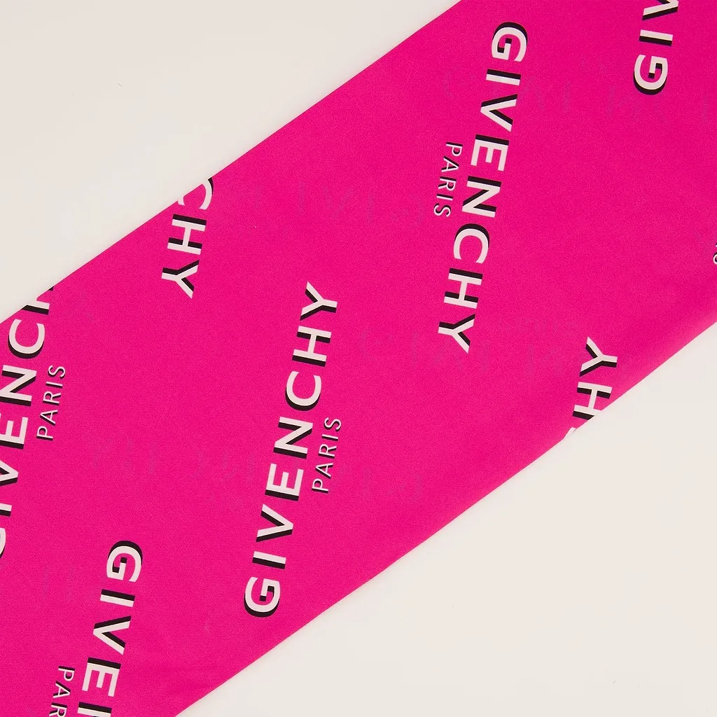 Givenchy Shadow Rose Logo Silk Scarf