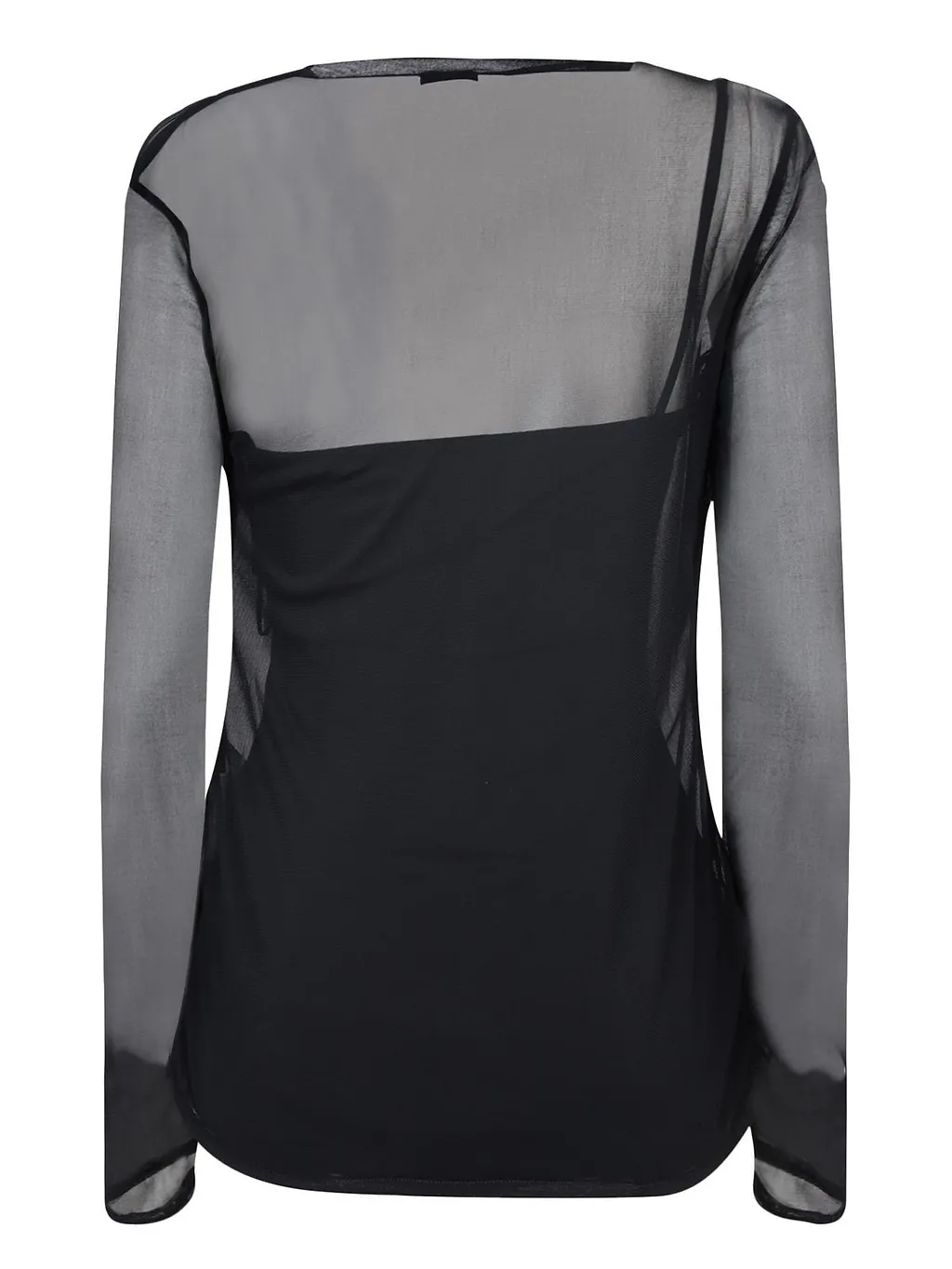 Sheer Detailed Draped Top