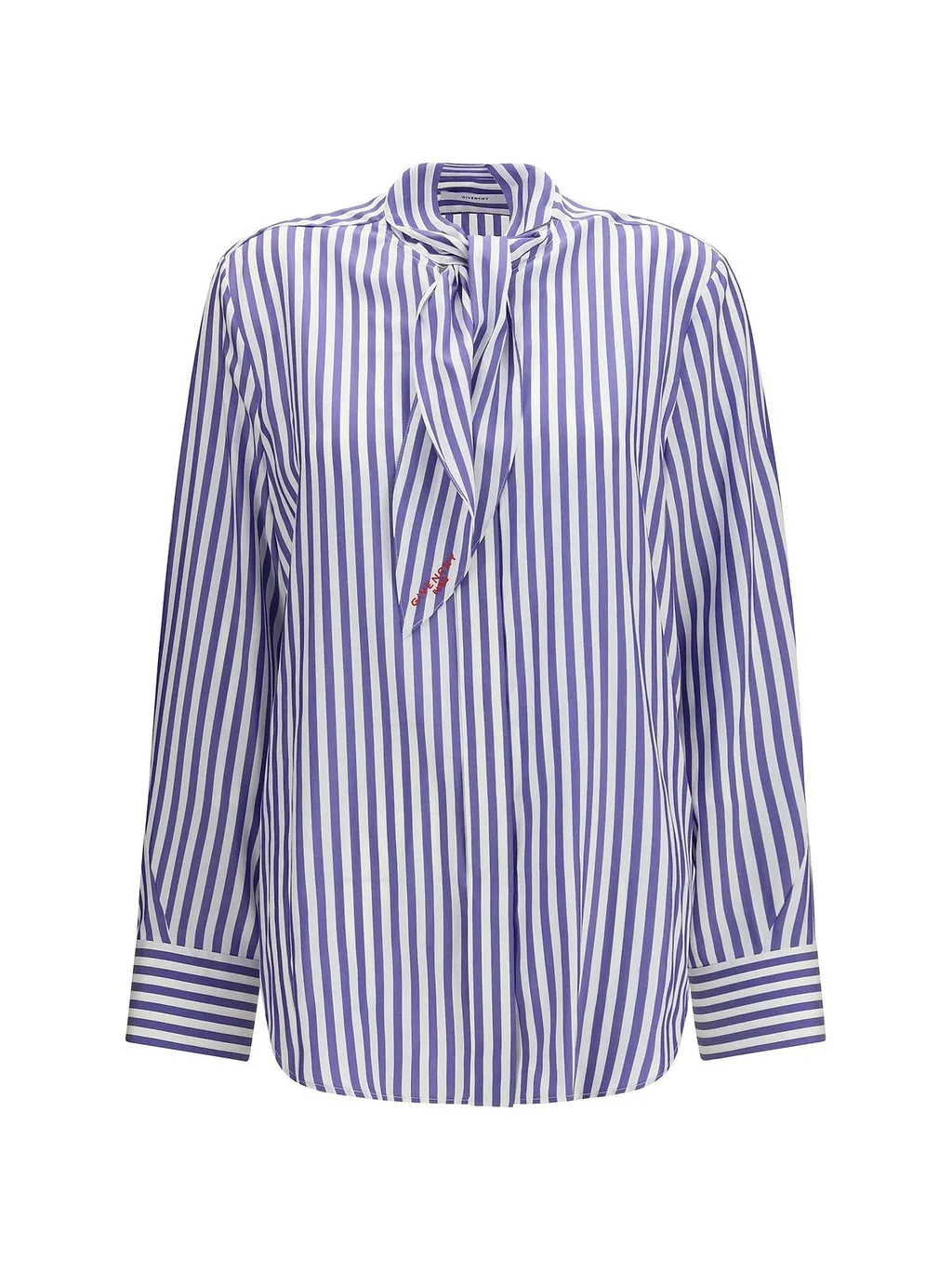 Givenchy Striped Bow-Collar Shirt