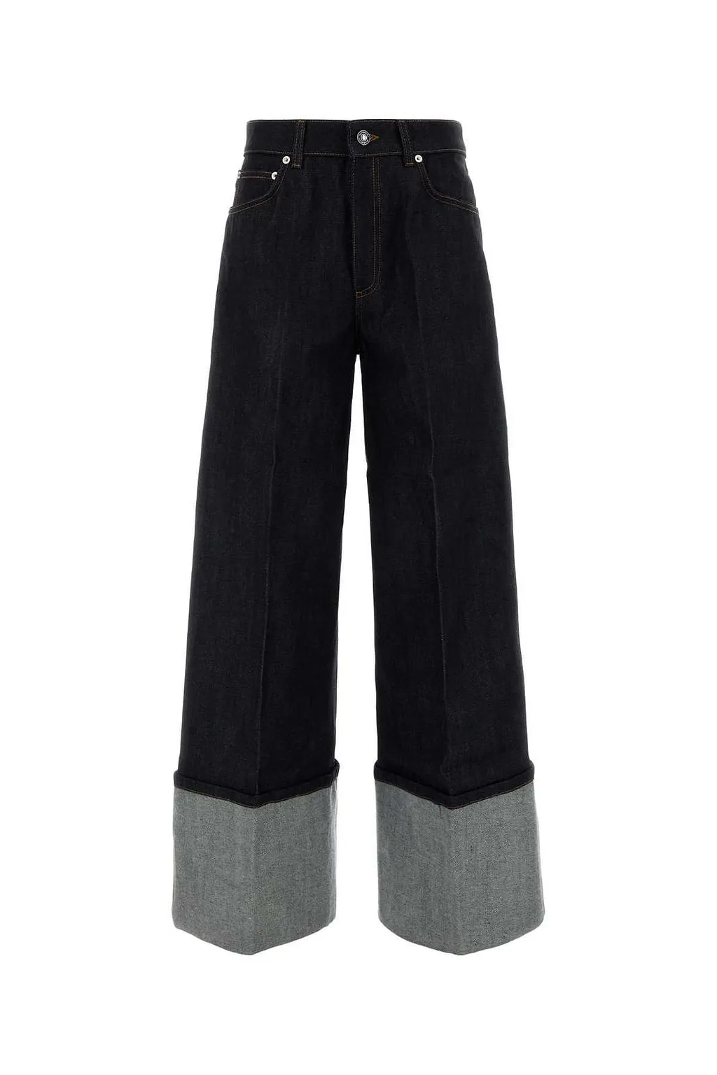 Givenchy Cuffed Hem Wide-Leg Jeans