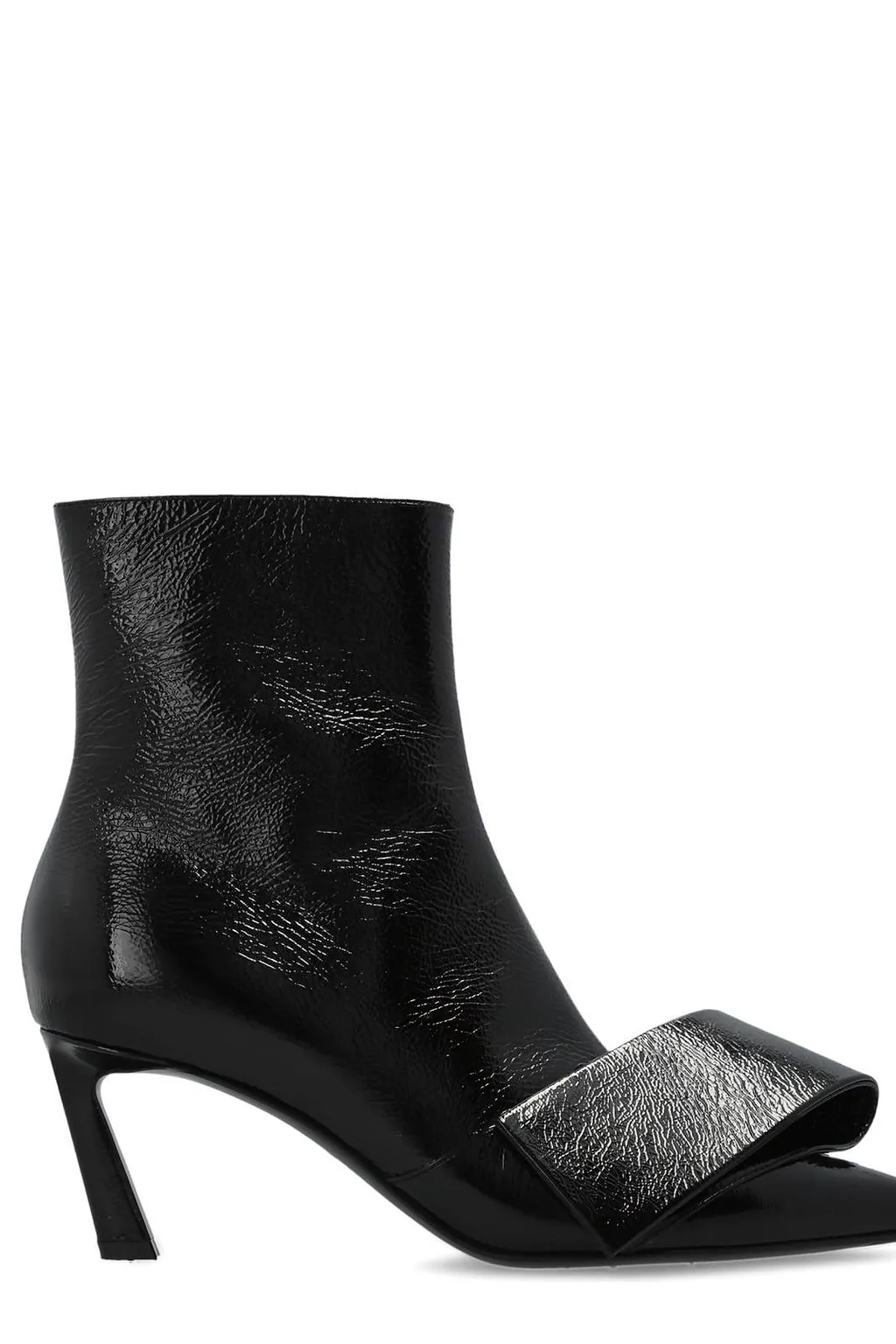 Twisted Ribbon Ankle Boots