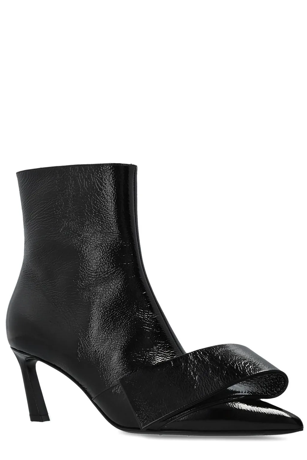 Twisted Ribbon Ankle Boots