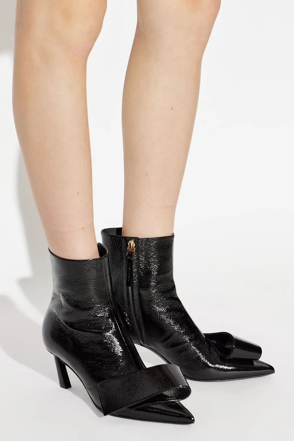 Twisted Ribbon Ankle Boots