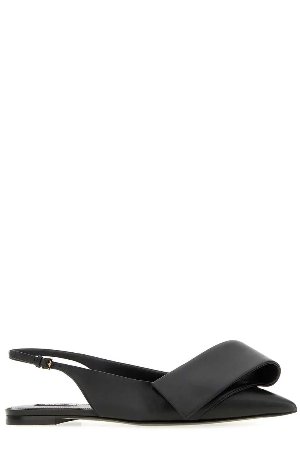 Twisted Ribbon Slingback Flat Shoes