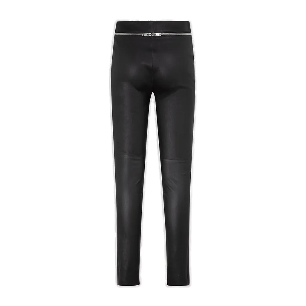 Zip Detailed Leather Pants
