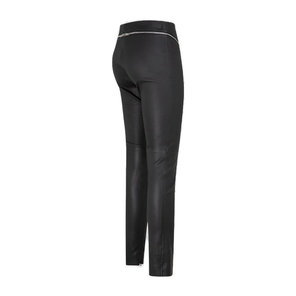 Zip Detailed Leather Pants