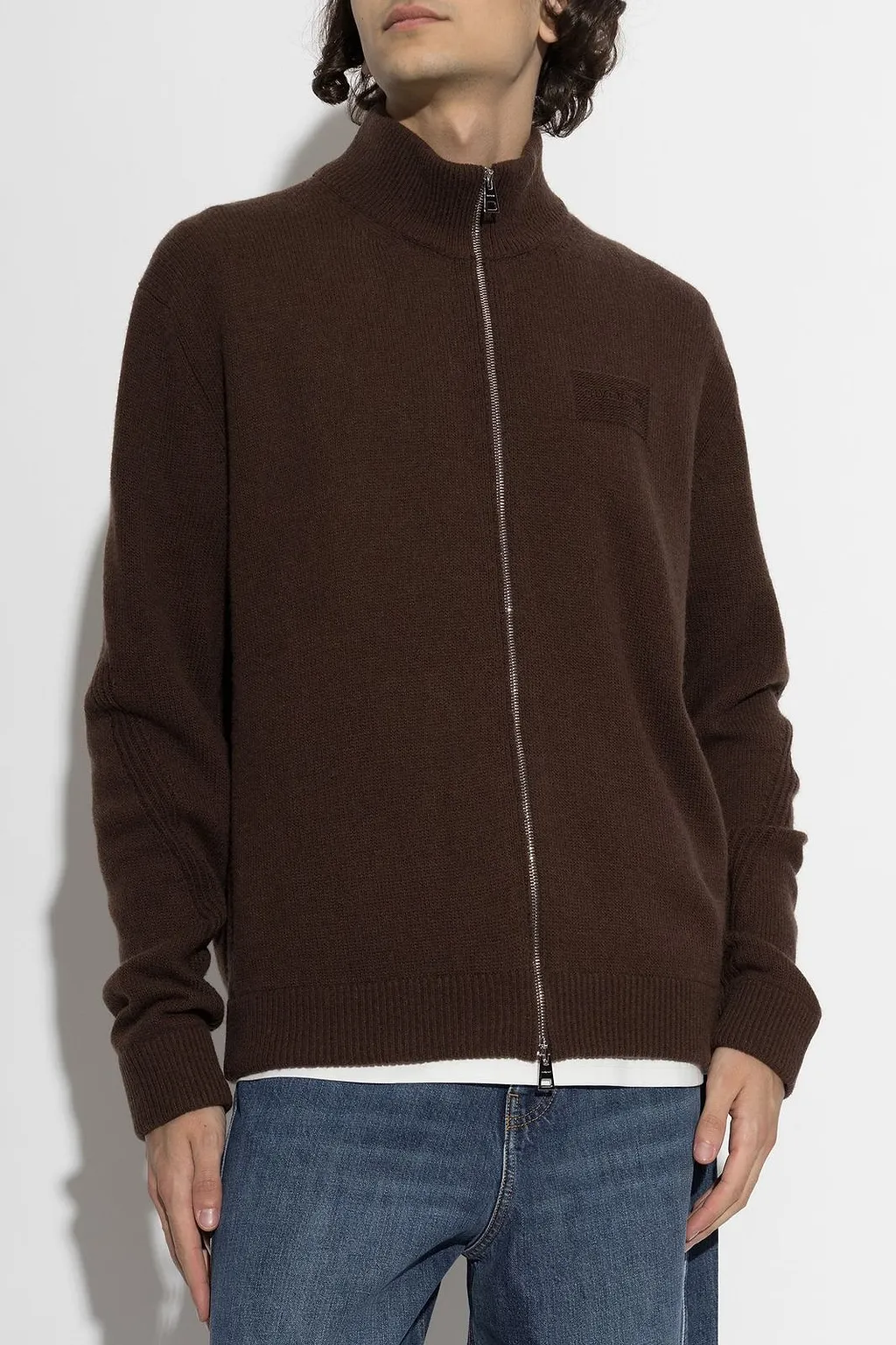 Givenchy Zip-Up Logo Cardigan