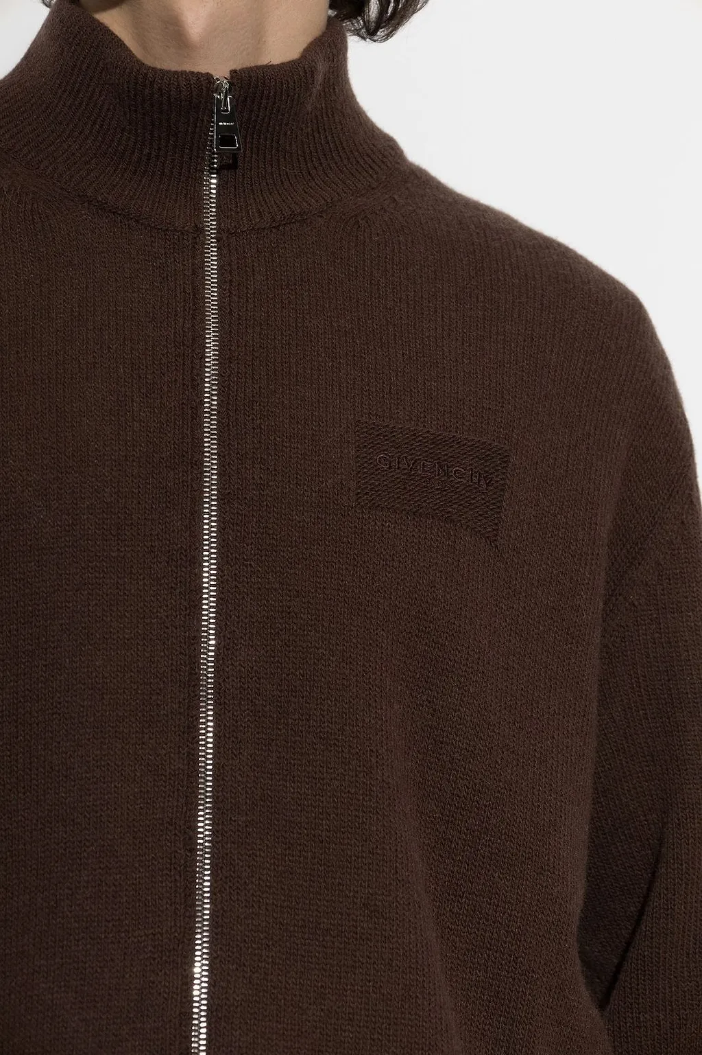 Givenchy Zip-Up Logo Cardigan