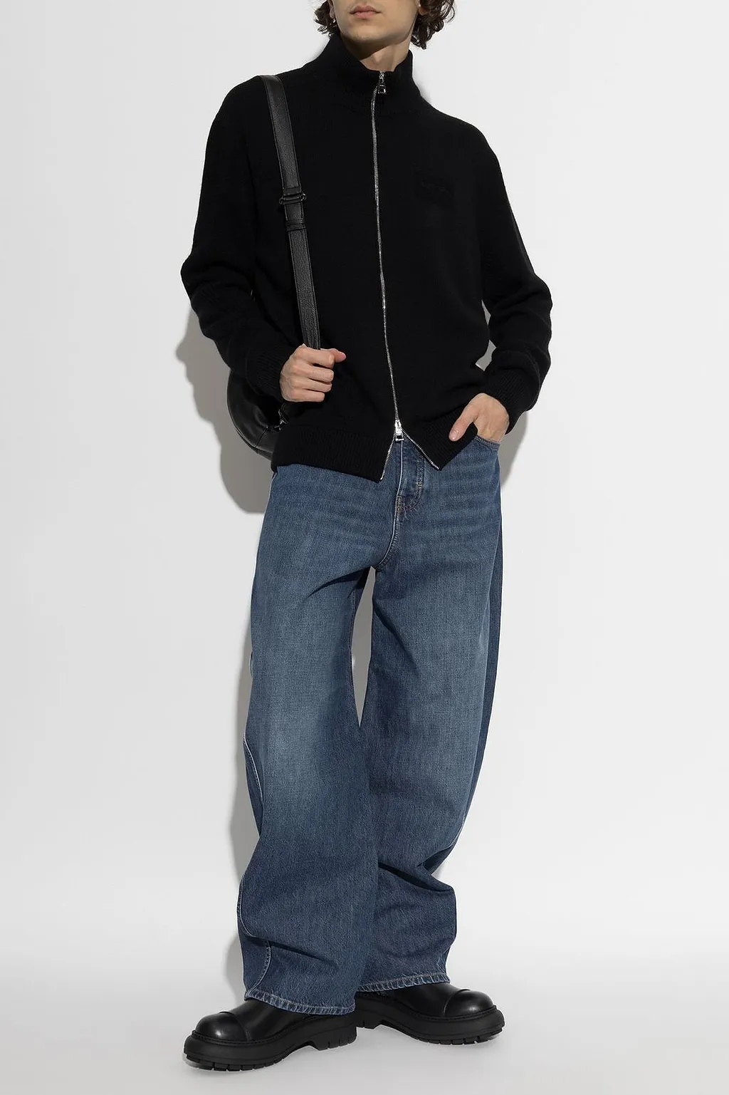 Givenchy Zip-Up Logo Cardigan