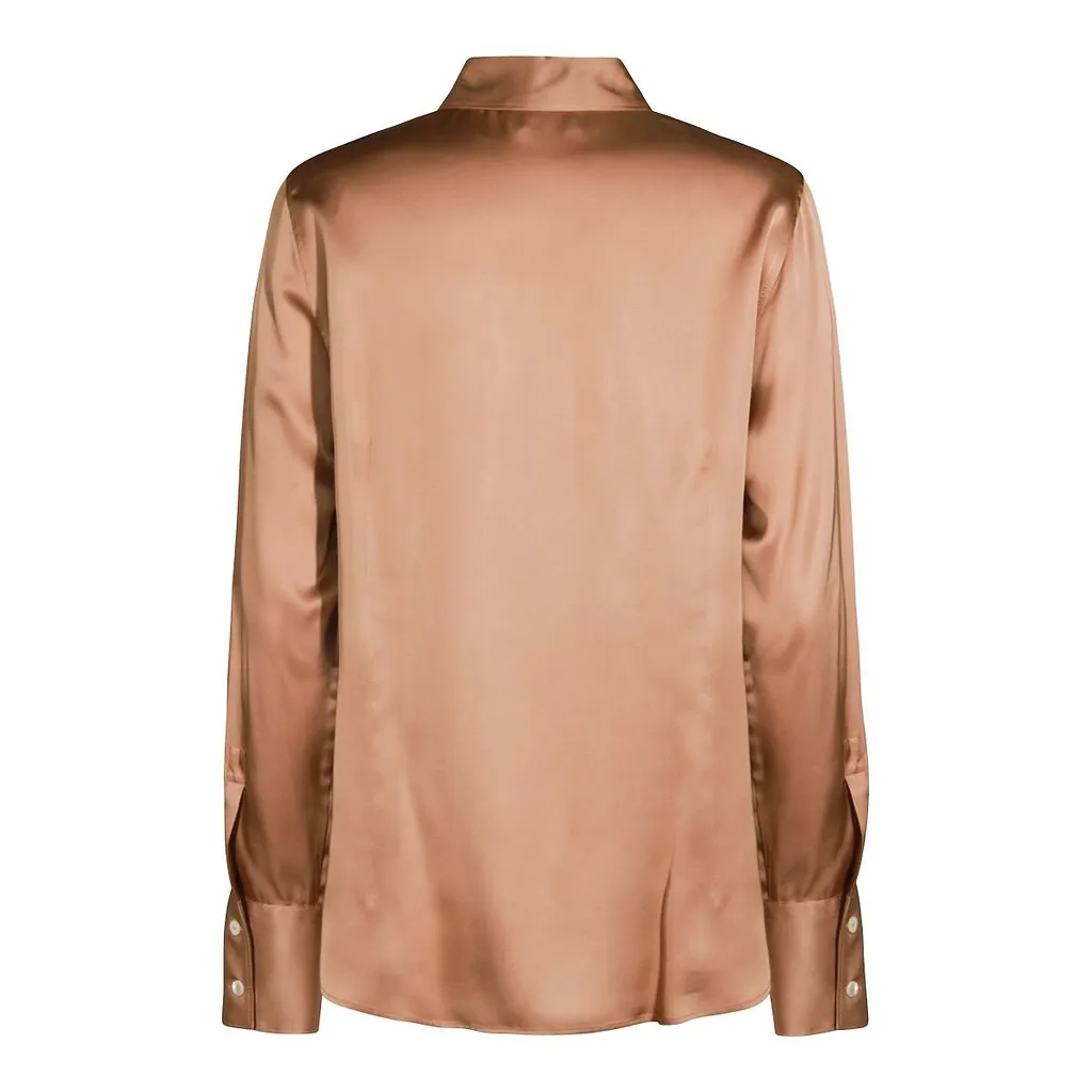 Glanshirt Long-Sleeved Satin Shirt