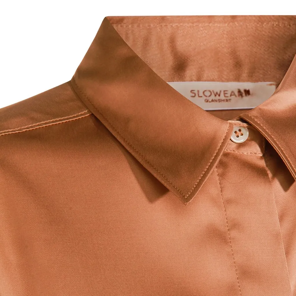 Glanshirt Long-Sleeved Satin Shirt