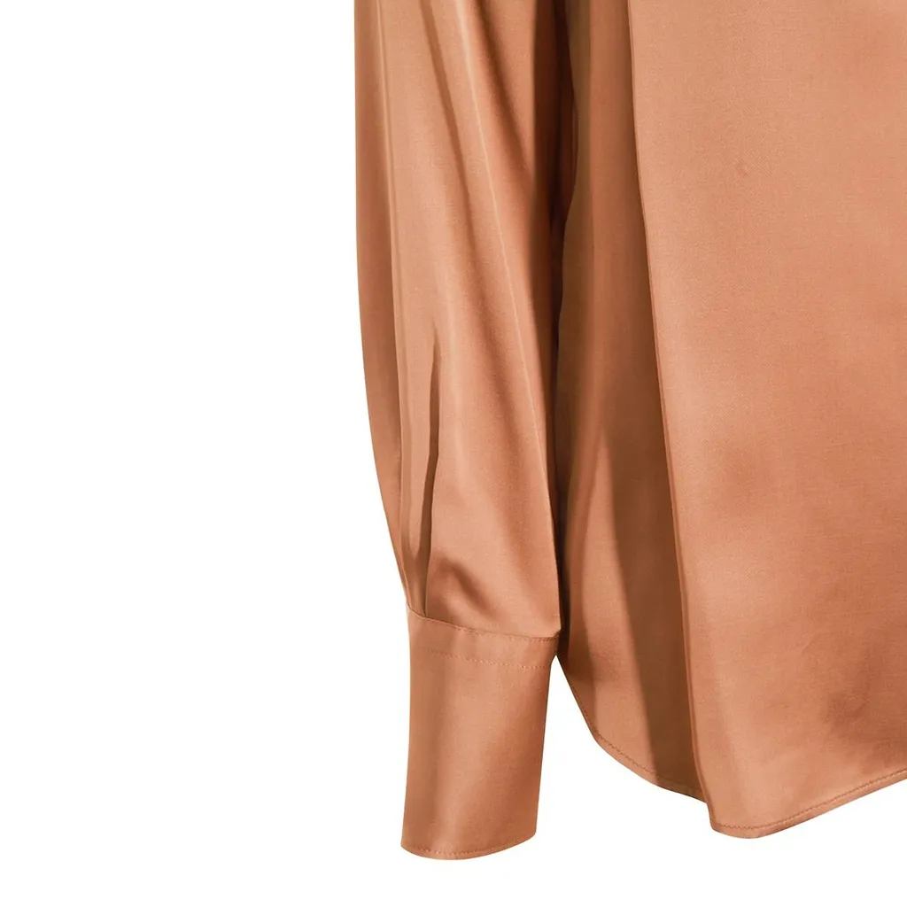 Glanshirt Long-Sleeved Satin Shirt