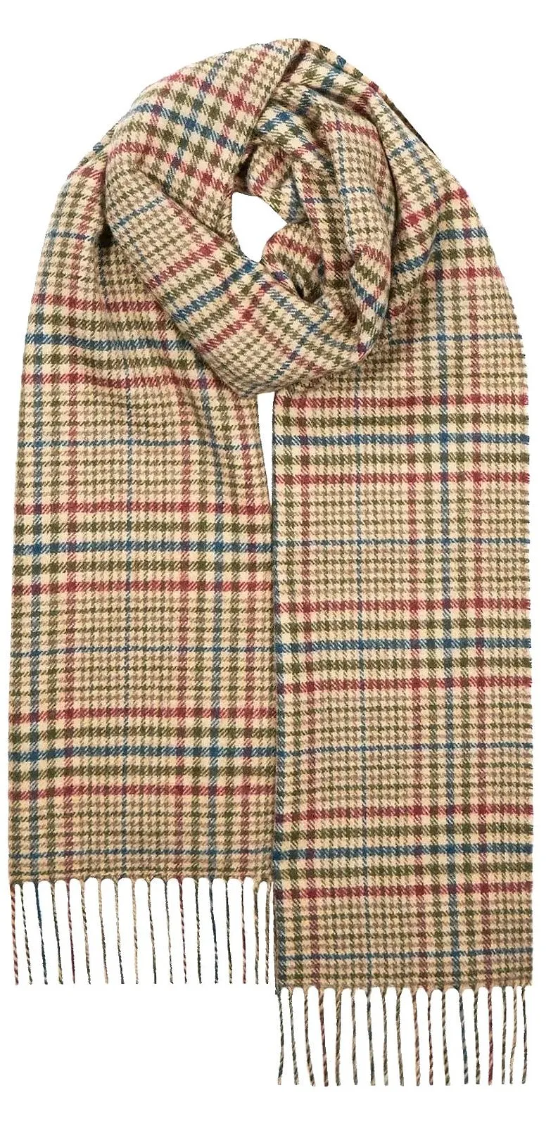 Gloverall Oversized Checked Fringed Edge Scarf