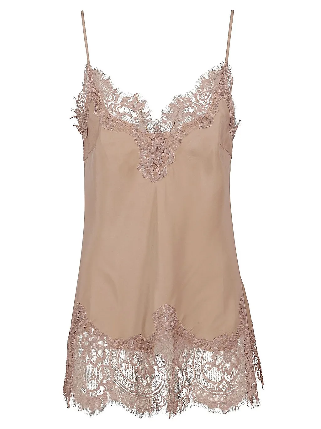 Gold Hawk Lace-Trim Silk Camisole