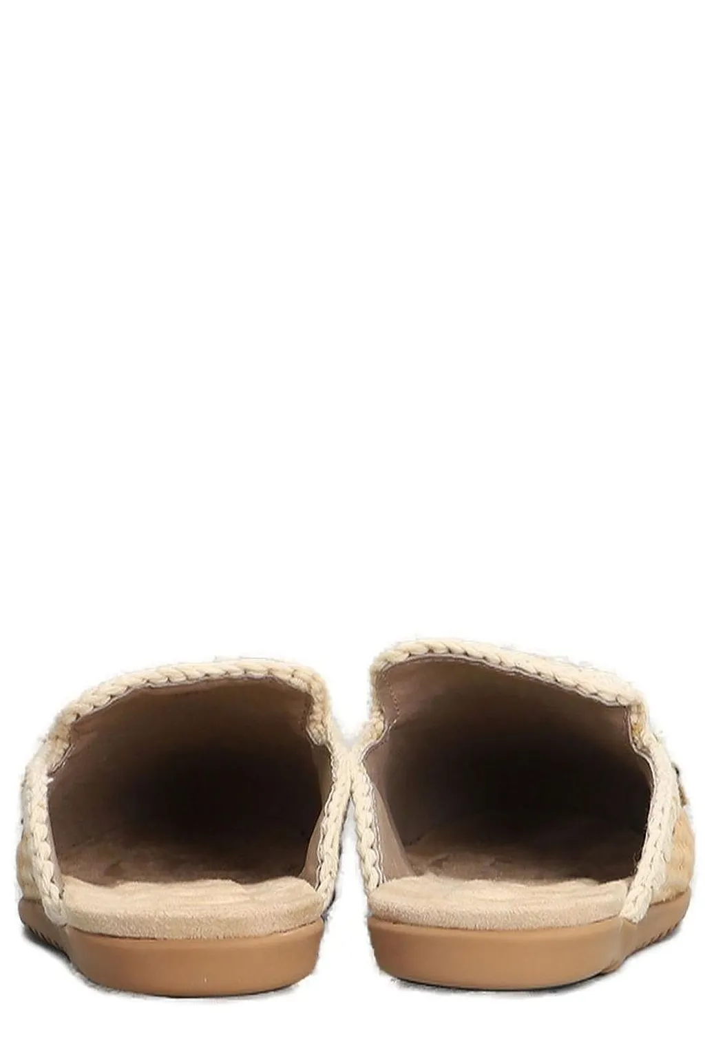 100% Raffia Logo Lettering Wovened Sandals