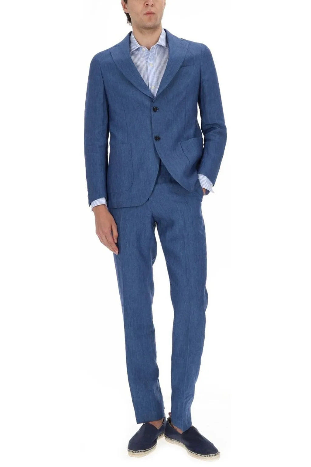 120% Lino Two-Button Linen Blazer