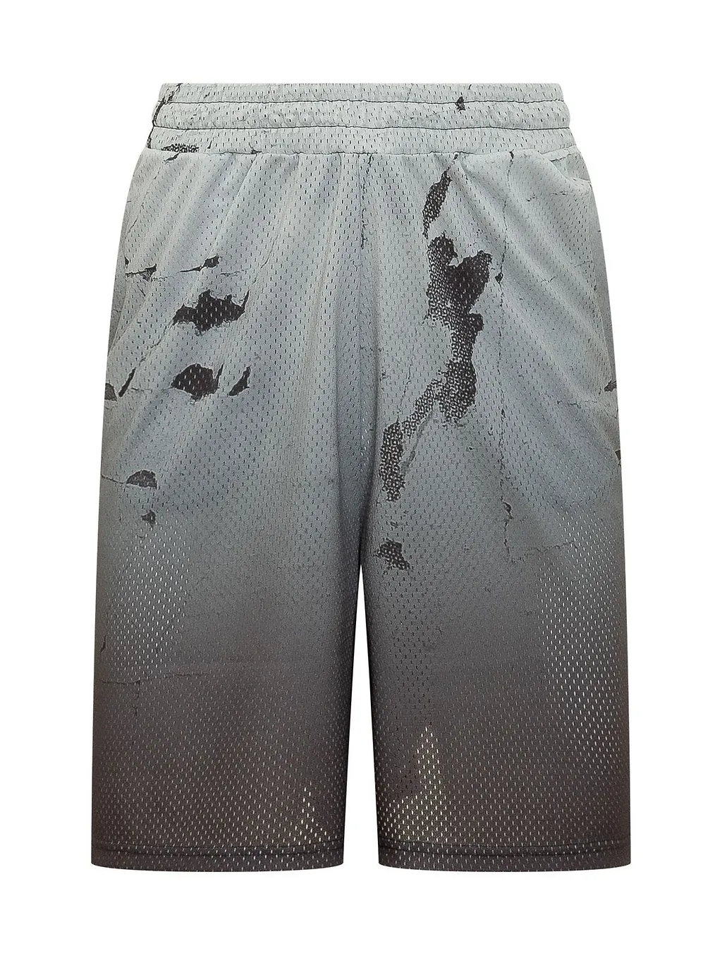 Gradient Print Perforated Shorts