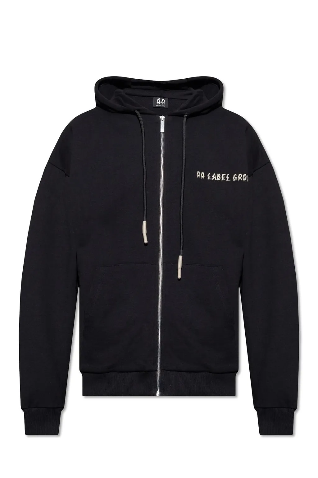 44 Label Group Logo Printed Zip-Up Hoodie