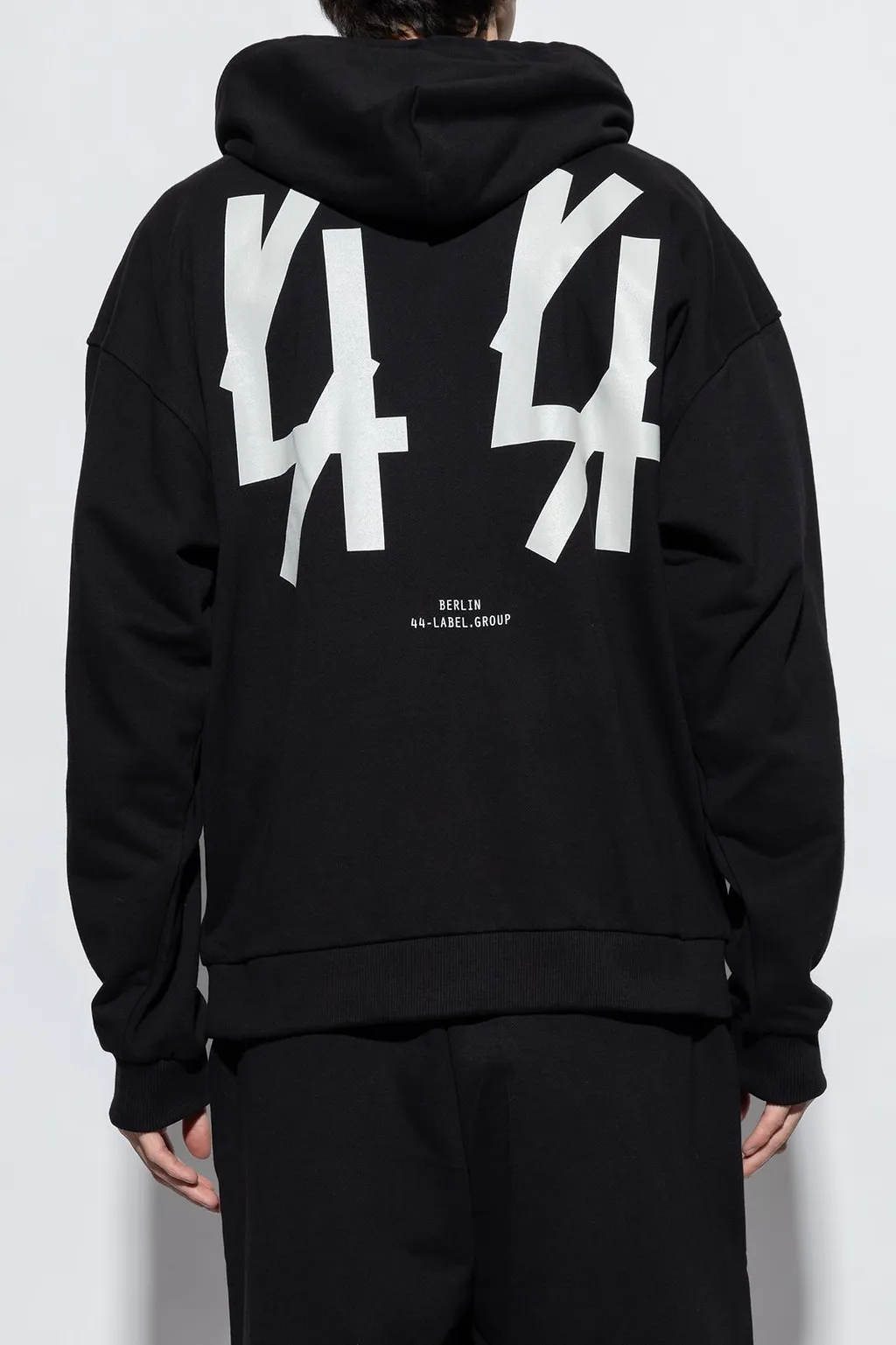 44 Label Group Logo Printed Zip-Up Hoodie
