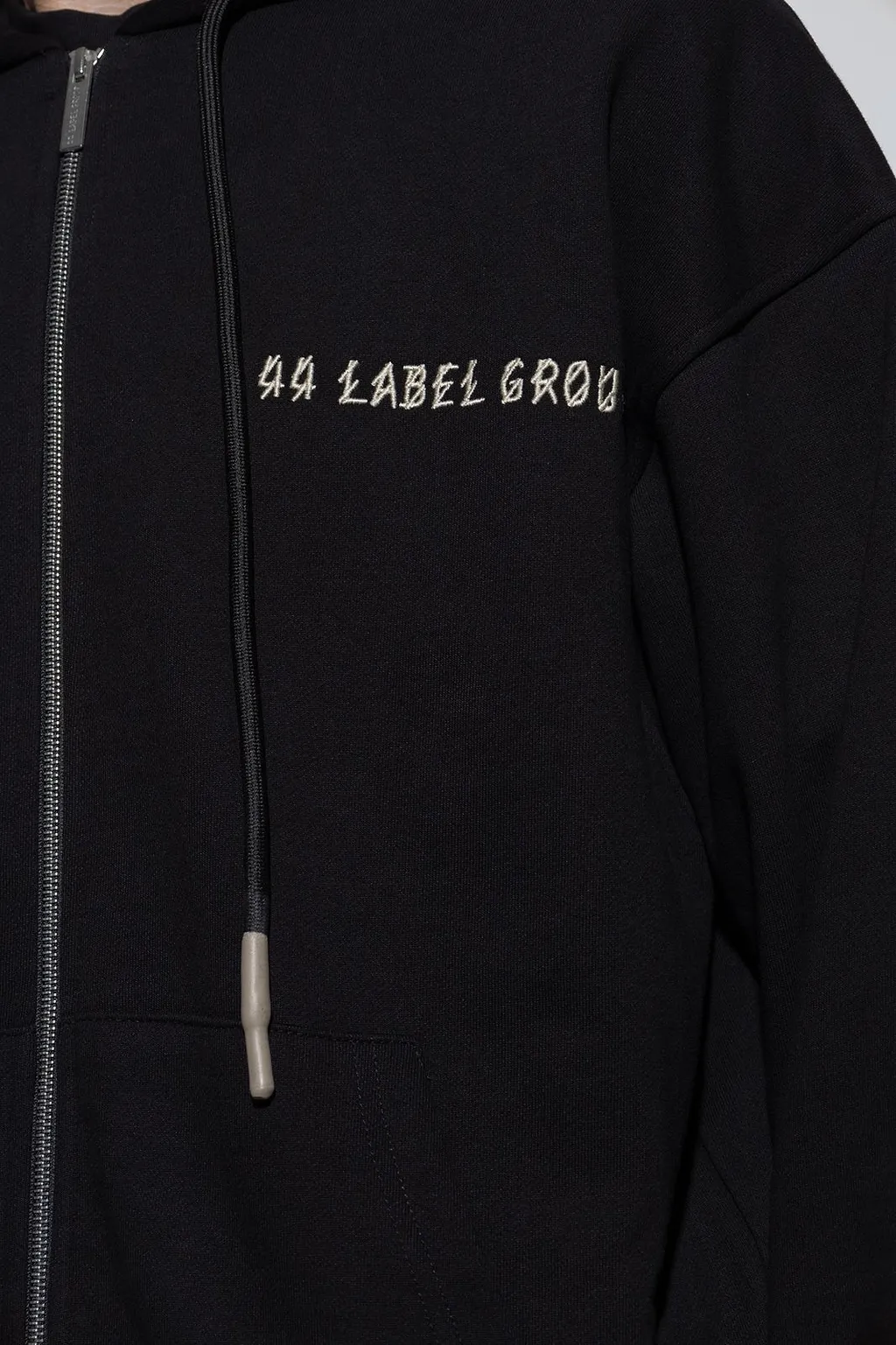 44 Label Group Logo Printed Zip-Up Hoodie