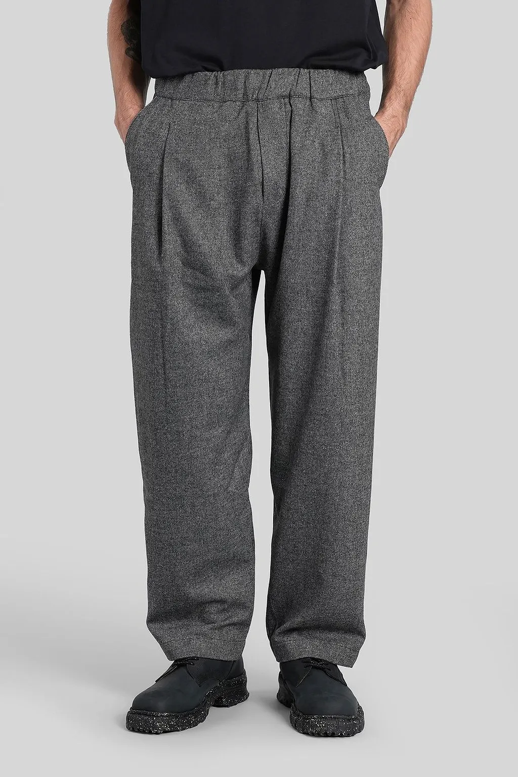 A Paper Kid Elasticated Waist Straight-Leg Trousers