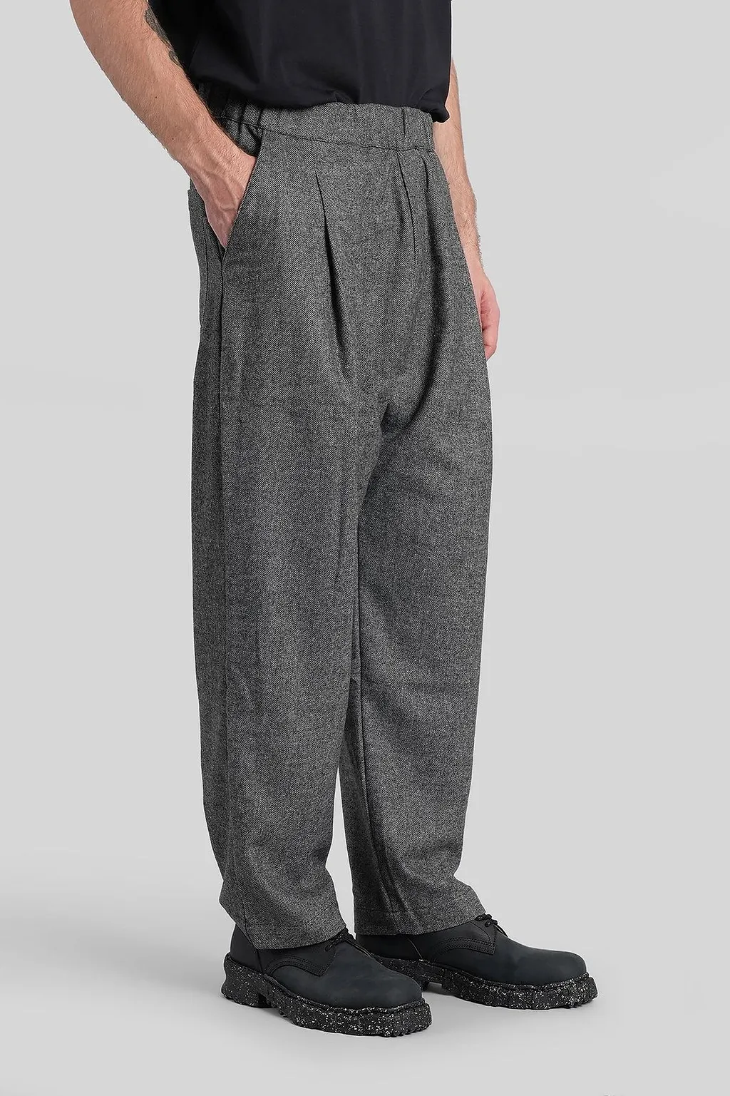 A Paper Kid Elasticated Waist Straight-Leg Trousers