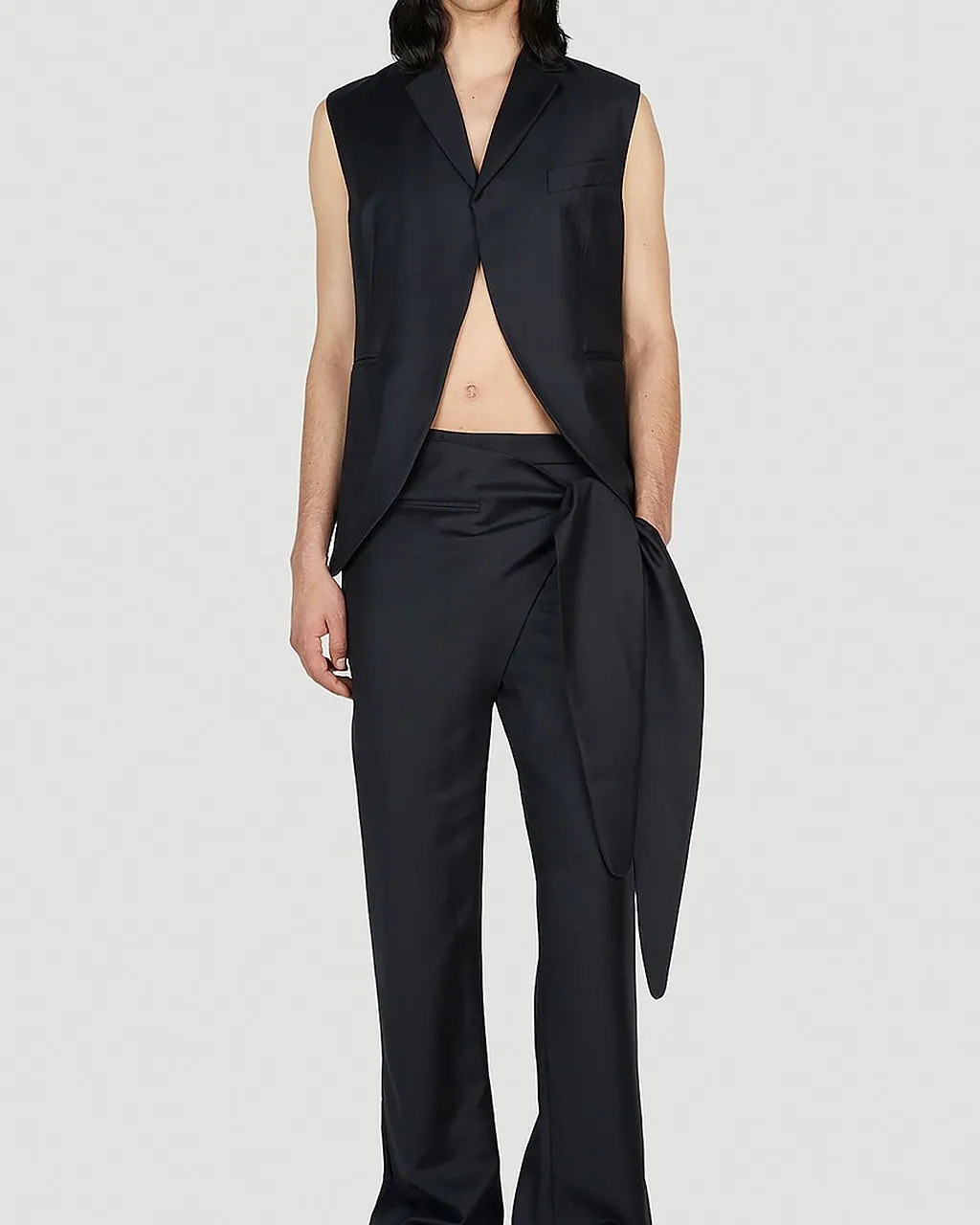 Aaron Esh Cutaway Sleeveless Jacket