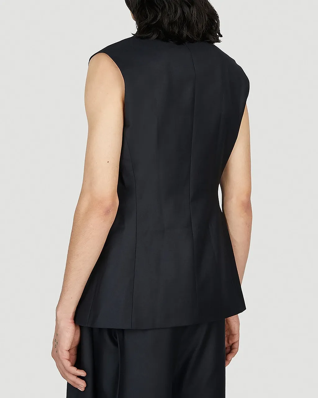 Aaron Esh Cutaway Sleeveless Jacket
