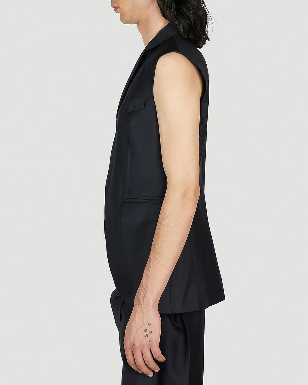 Aaron Esh Cutaway Sleeveless Jacket