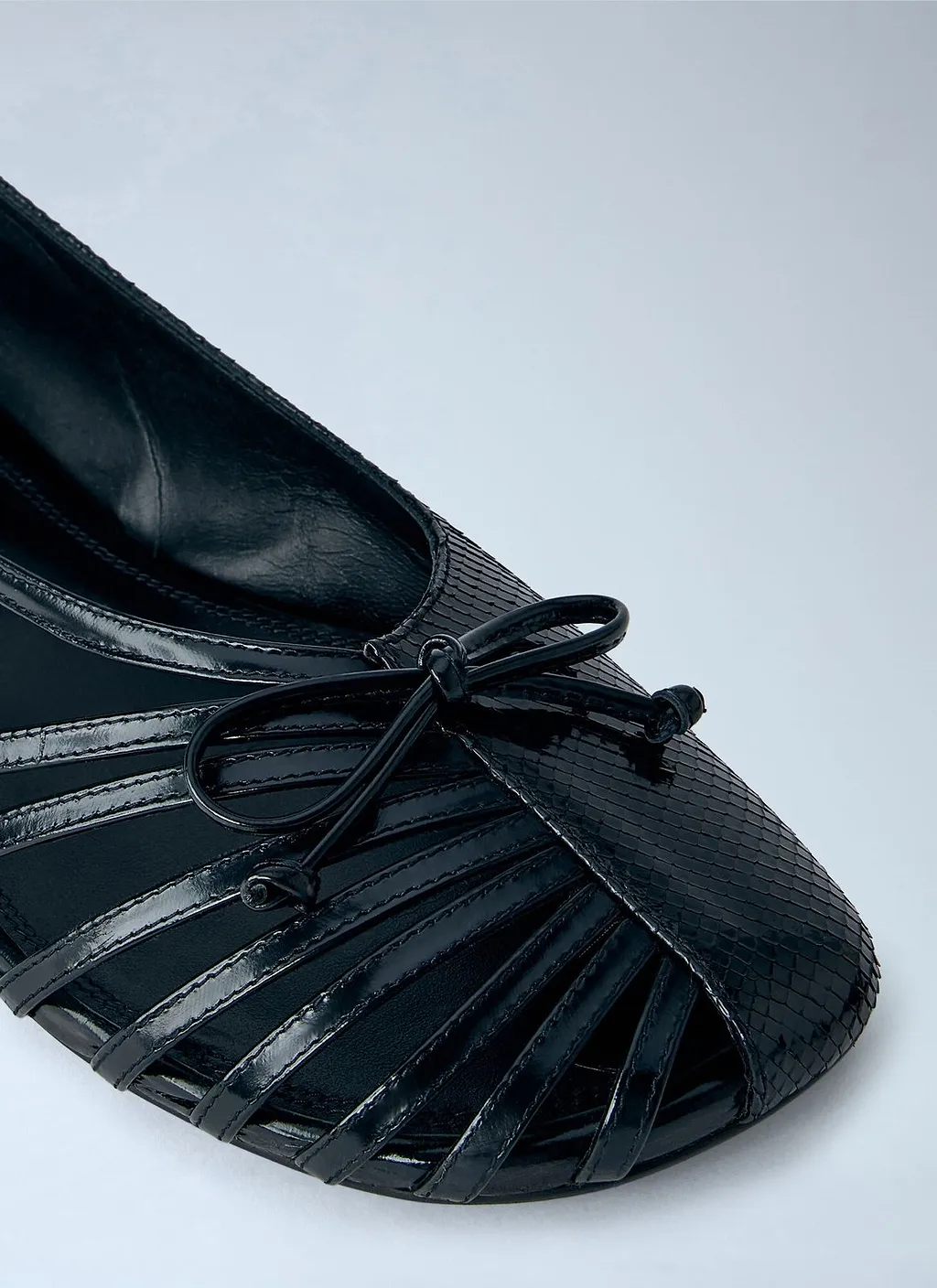 Abra Strappy Open-Toe Ballet Flats