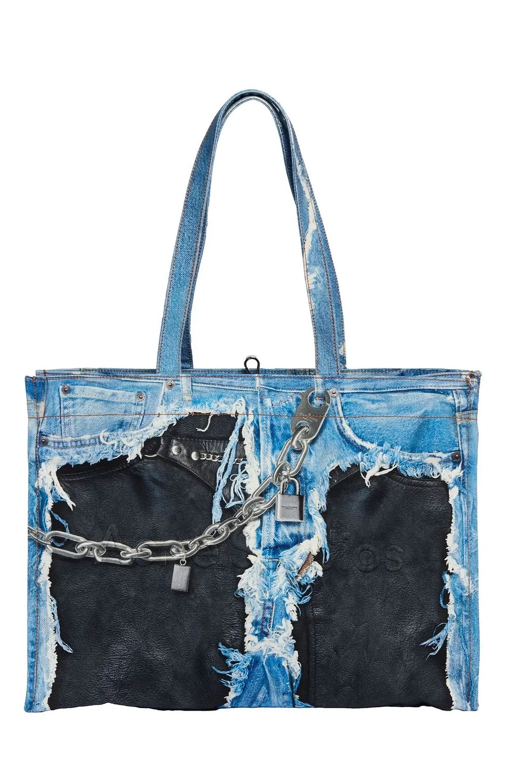 Acne Studios Denim Print Tote Bag