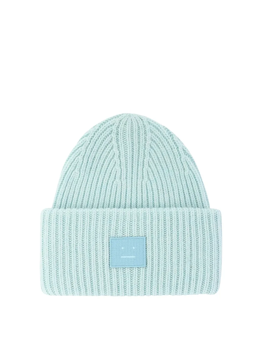 Acne Studios Face Logo Patch Ribbed Beanie