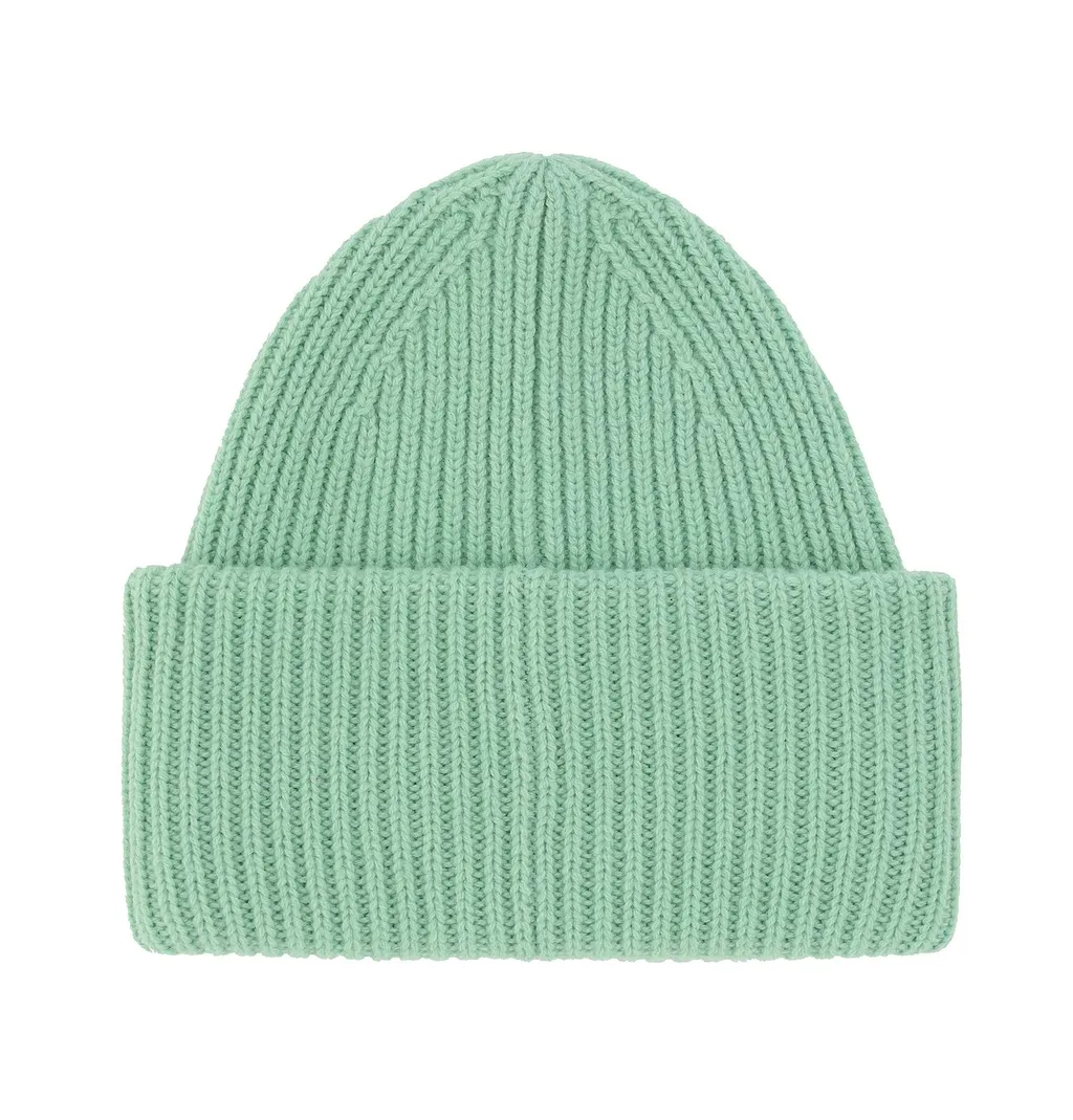 Acne Studios Face Logo Patch Ribbed Beanie