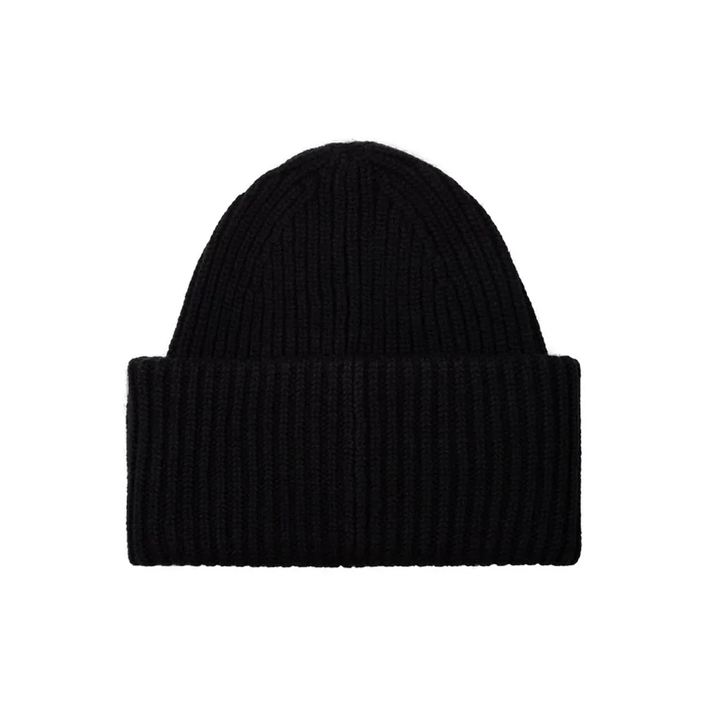 Acne Studios Logo Patch Ribbed Beanie