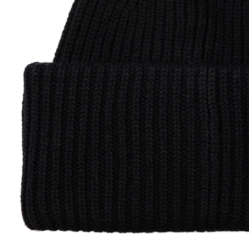 Acne Studios Logo Patch Ribbed Beanie