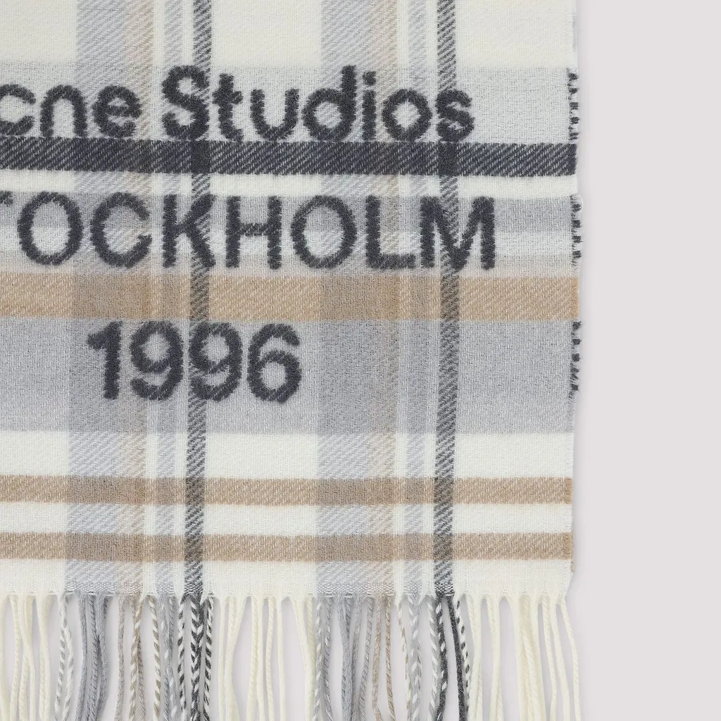 Acne Studios Logo Check Scarf