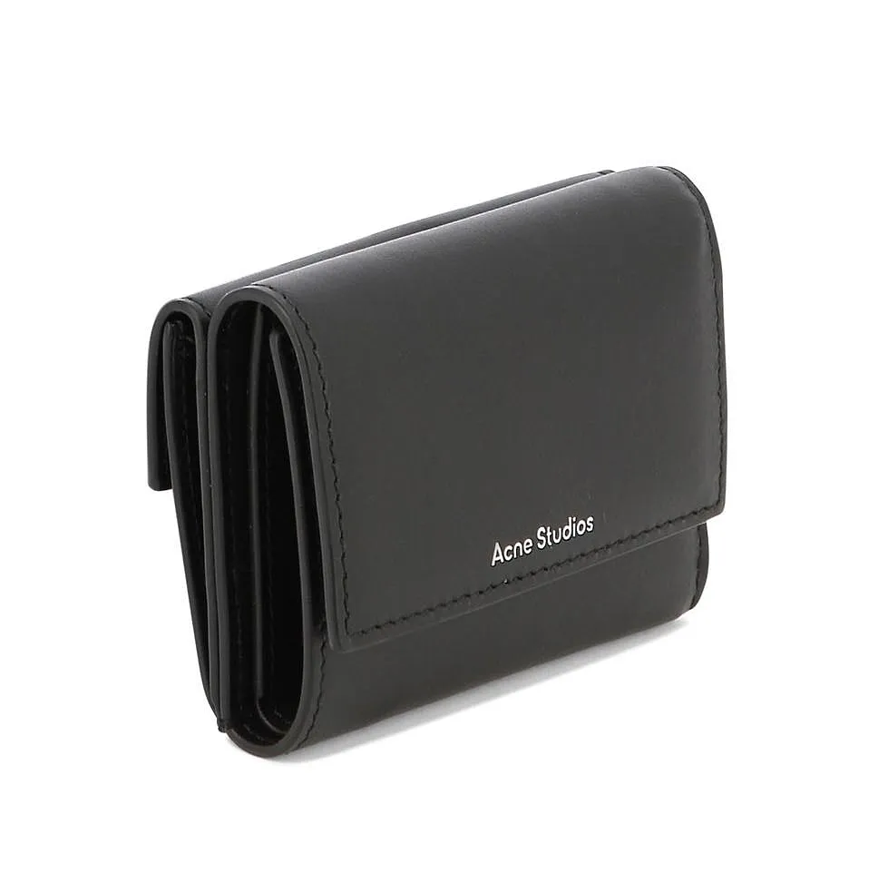Acne Studios Logo Detailed Tri-Fold Wallet