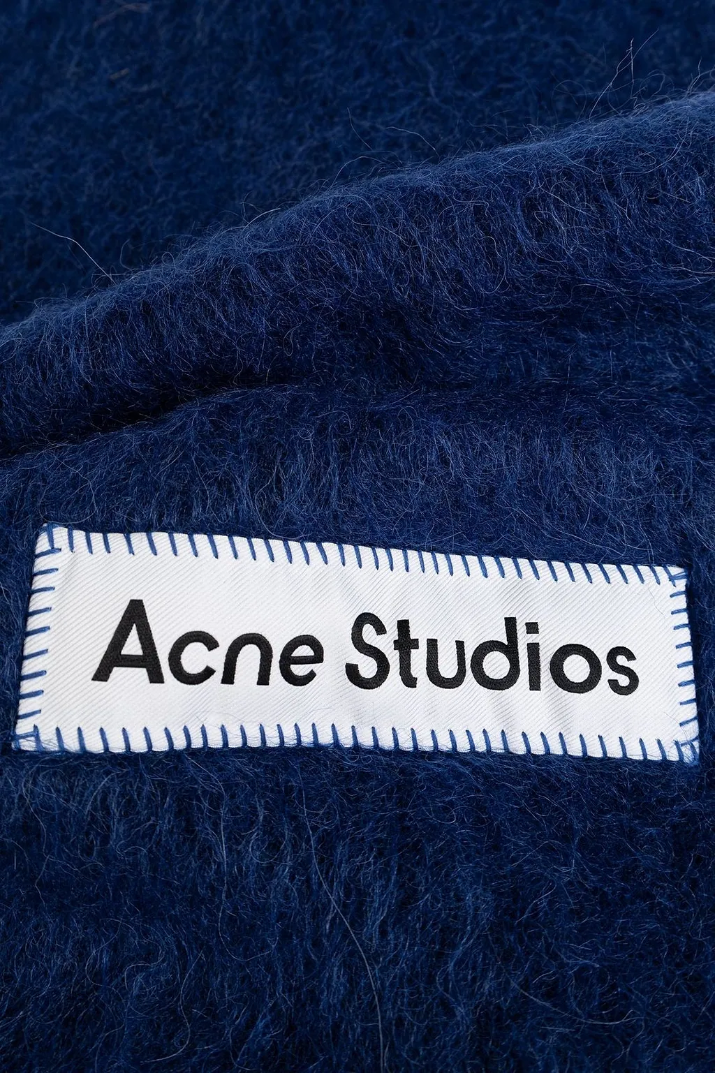 Acne Studios Logo Patch Fringed Scarf